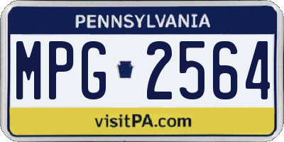 PA license plate MPG2564