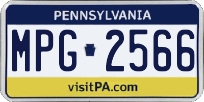 PA license plate MPG2566