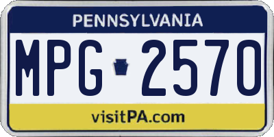 PA license plate MPG2570