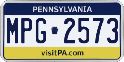PA license plate MPG2573