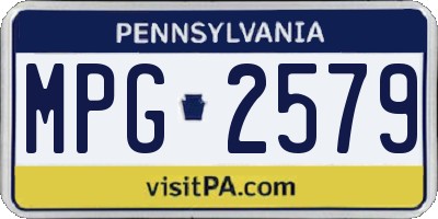 PA license plate MPG2579