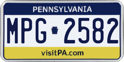 PA license plate MPG2582