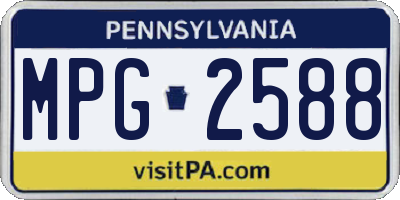 PA license plate MPG2588