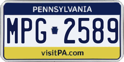 PA license plate MPG2589