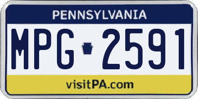 PA license plate MPG2591