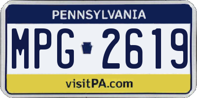 PA license plate MPG2619