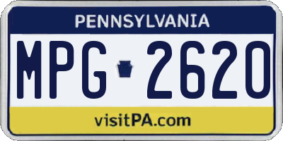 PA license plate MPG2620