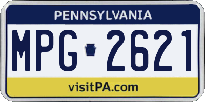 PA license plate MPG2621