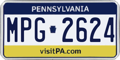 PA license plate MPG2624
