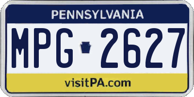 PA license plate MPG2627
