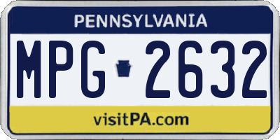 PA license plate MPG2632