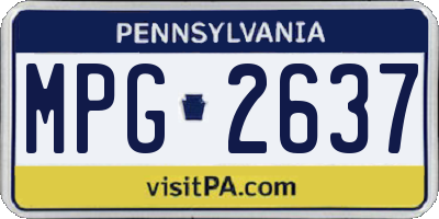 PA license plate MPG2637