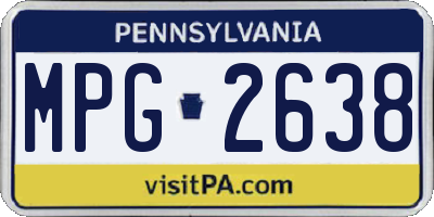 PA license plate MPG2638