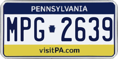 PA license plate MPG2639