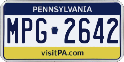 PA license plate MPG2642