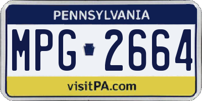 PA license plate MPG2664