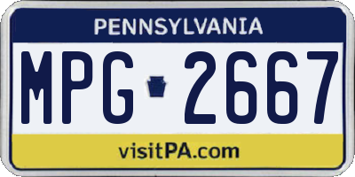 PA license plate MPG2667