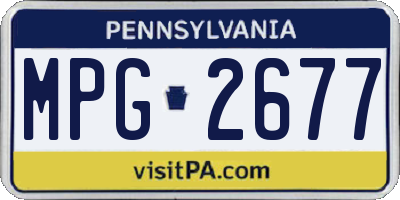 PA license plate MPG2677