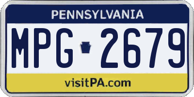 PA license plate MPG2679