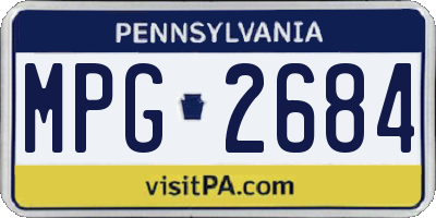 PA license plate MPG2684