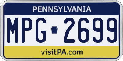 PA license plate MPG2699