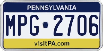 PA license plate MPG2706