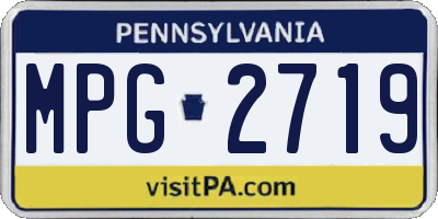 PA license plate MPG2719