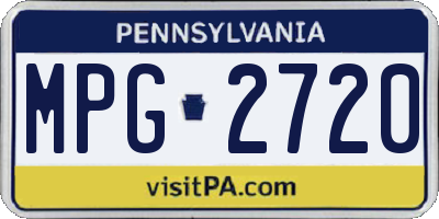 PA license plate MPG2720