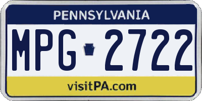 PA license plate MPG2722