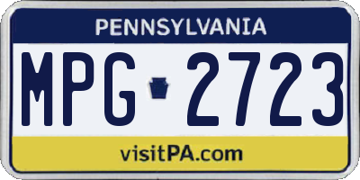 PA license plate MPG2723