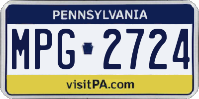 PA license plate MPG2724