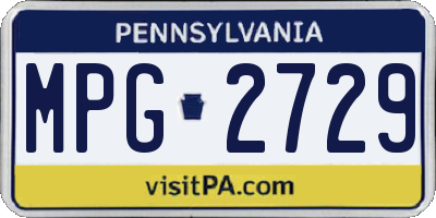 PA license plate MPG2729