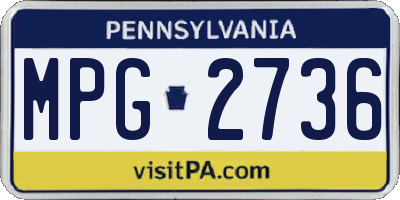 PA license plate MPG2736