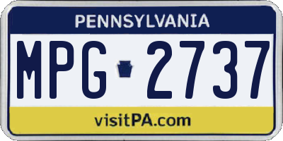 PA license plate MPG2737
