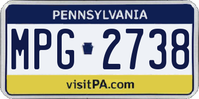 PA license plate MPG2738