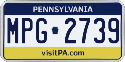 PA license plate MPG2739