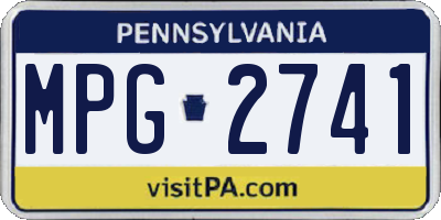 PA license plate MPG2741