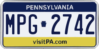 PA license plate MPG2742