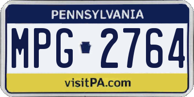 PA license plate MPG2764