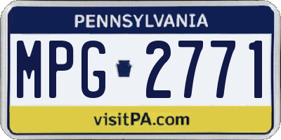 PA license plate MPG2771