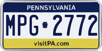 PA license plate MPG2772