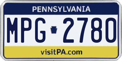 PA license plate MPG2780
