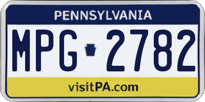 PA license plate MPG2782