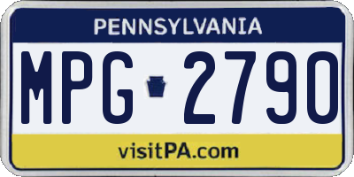 PA license plate MPG2790