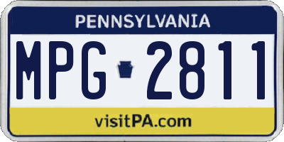 PA license plate MPG2811