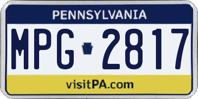 PA license plate MPG2817