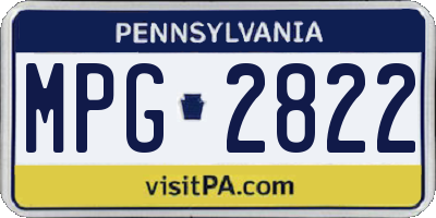 PA license plate MPG2822