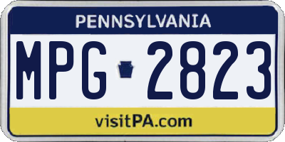 PA license plate MPG2823