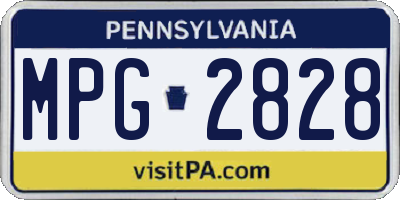 PA license plate MPG2828