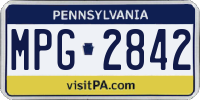 PA license plate MPG2842